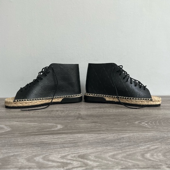 New Miista Imogen Peep Toe Leather Espadrilles Size 37​ - Picture 2 of 12